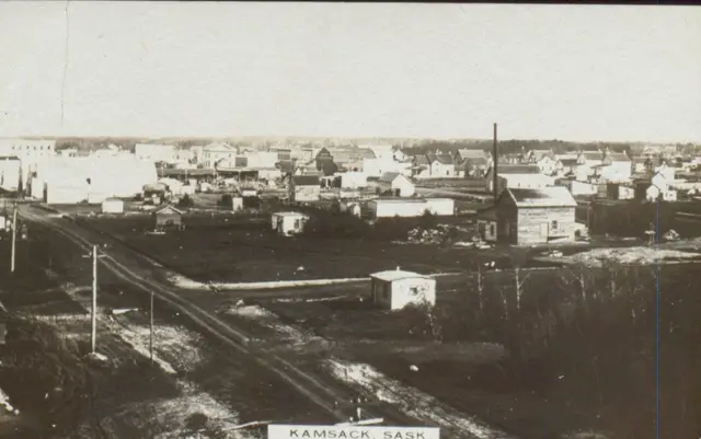 Aerial view of Kamsack town